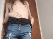 Caged Girl does first Strip dance