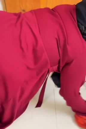 Beautiful Muslim Hot Stepmom Clean Room &amp; Try to Seduce Me by Show Her Big Ass Want Ass Fuck From Me