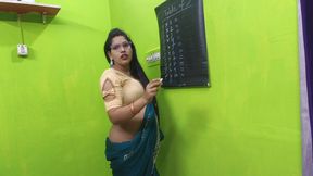 Hot Indian Teacher Fucking by Her Bad Student in Tuition Room