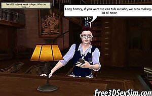 Hot 3d redhead babe fucking a jock with a strap on