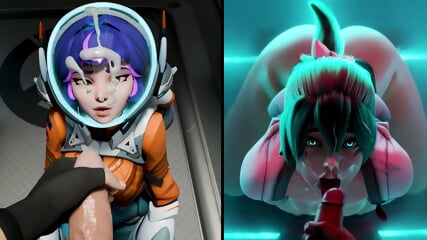 Juno VS Kiriko (Overwatch Fuck Battle)
