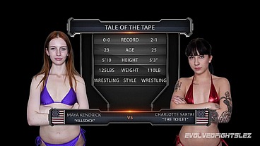 Maya Kendrick vs Charlotte Sartre Female Wrestling