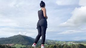 Real sex with my stepsister in the open field, fresh air and her big ass on my erect cock