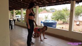 ANITA - Morning walk with an obedient pet! (HD)