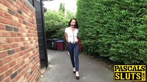 Brunette MILF Ella Bella gets rough anal sex from Pascal