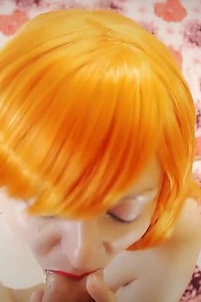 Angelic Blowjob! Cutie Sucked a Lot of Sperm.