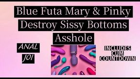 blue futa mary and pinky destroy sissy bottoms asshole