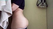 BIG ASS WHITE GIRL shaking caress teasing take off pantie and show naked