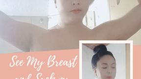 See my Breast and Suck my Nipples - Custom - Smoking 2 White Cigarettes - Audible - Close Up