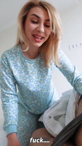 Emotional moment from "My whore step mom wakes me up in the best way she knows!"