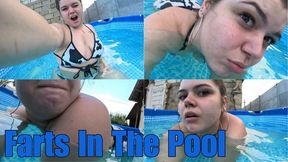 Big Babe Amateur Farts In The Pool