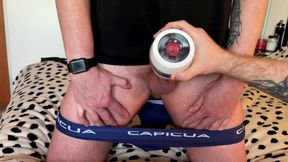 (4k) Massage Gun Edging Turned Cum Load Explosion