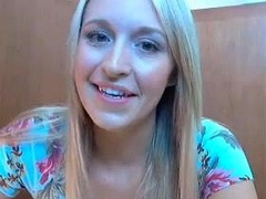 Cute amateur brunette naughty in solo jerking show on camera