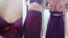 indian gay crossdresser gaurisissy fucked in pink saree like a whore