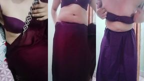 indian trans woman gaurisissy fucked in pink saree like a whore