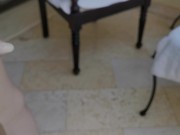 Sissy Slut Introduction Video - Cumming in a Condom on the Hotel Balcony - Nylon Lingerie Studio