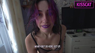 Stepmom Catches Step son Jerking With Pantie and Ride on his Dick
