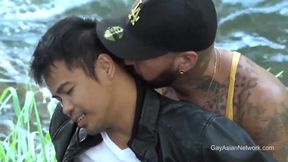 GayAsianNetwork: Big dinky John Rene tongue kissing