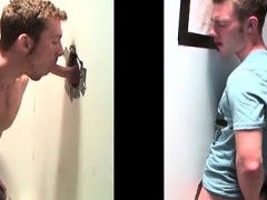 Teen gay mouth fucks straight dick on gloryhole