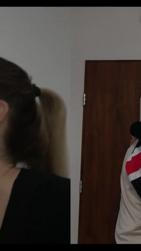 Captivating moment from &quot;Lucky Cucky A kiss with my husband after a hard day at work 4k&quot;