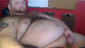 Tatted Pierced Chub Bear Jerks Off