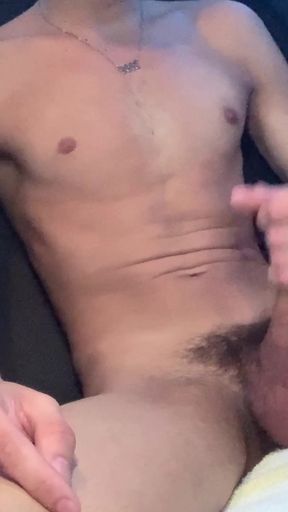 Hung Papi Young Twink Big Uncut Cock Solo Jerk off Big Cumshot