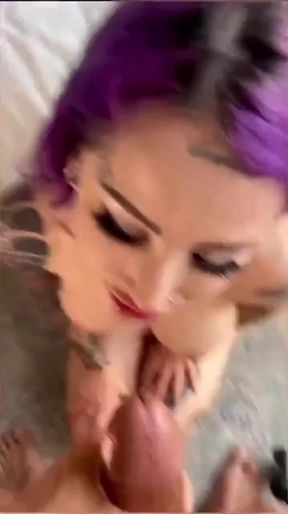 Valerica Steele gets a facial and cums hard