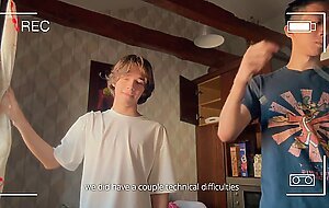 Hung twink sucks his own cock & fucks his Asian boyfriend