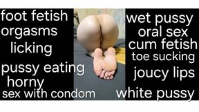 Erotic Foot fetish, licking and teasing, pussy eating very horny white georgeous pussy, big penis blowjob, sucking toes, sexy lingerie... with Miss GospodaricaEmma and Her Alpha man Wolfy01