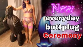 Training Zero Femdom Anal Butt Plug Ass Stretching! BDSM Bondage Slave Real Homemade Amateur MILF Wife Stepmom FLR Couple