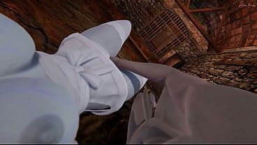 Lady Dimitrescu gives you a POV blowjob and swallows your cum. Resident Evil Village Hentai.