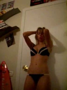 Curvy blonde webcam whore gives me a perfect view of her boobs