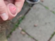 Girlfriend is wanking my dick outdoor again *scratching head*