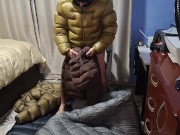 Cum Puffer jacket Fetish