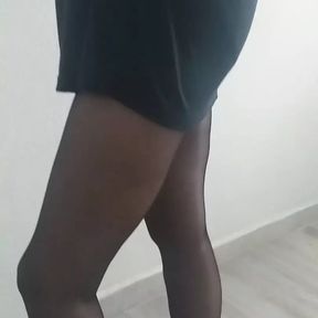 Mature women leg fetish nylon stocking