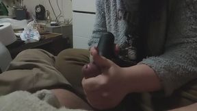 Massage penis frenulum cum like water fall