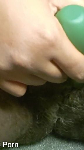 Rubbing Fingering My Hairy Pussy Stimulating My Clit with Vibrator