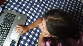 my lazy wife refused to suck my hard cock - i cumed tricky for her!