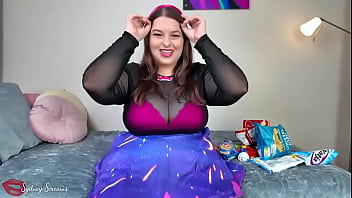 Rubbing Your Belly &amp_ Feeding You Fatter - Your Plump Feeder Sydney Screams Wants to Feed You Fatter Then Cover Your Overstuffed Belly with Lipstick Kiss Marks - Belly Kissing POV, Feederism