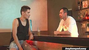 Hung Stepdad Fucks Shy Stepson Hard And Bareback In A Bar