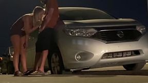 Hotwife busted in public for cheating at gloryhole