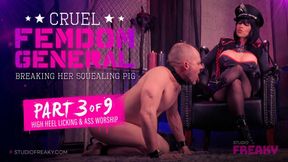 Cruel Femdom General Part 3 of 9: Foot Fetish, Boot Worship, Boot Licking, Female Domination & Ass Worship with Military Mistress Stellina Obscura