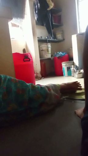 Erection of cock inside the pants