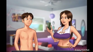 Summertime Saga - Cheerleader fucked and creampie on ig live by stepbrother