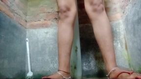 How Does My Cute Girl Look While Taking Out Urine