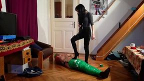 Sexy Domina'_s 1. nylon encasement pt3 HD FULL