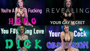 GAY BUNDLE #2 - 25% Off 4 Gay Encouragement Clips by Miss Faith Rae with Gay JOI, Homoerotic Dirty Talk, and Gay Confession - HD 1080p MP4