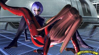 Rei and Asuka intense rough smf lesbian 3d hentai