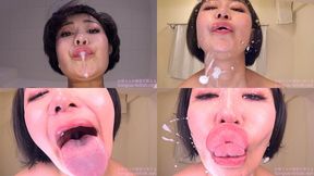 Tomoka Akari - Smell of Her Erotic Long Tongue and Spit Part 1 - 1080p