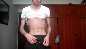 BarebackLatinoz: Striptease in the bed